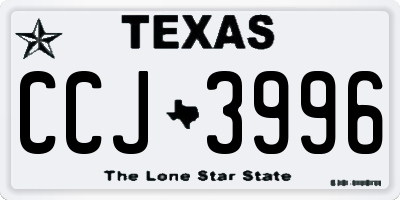 TX license plate CCJ3996