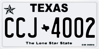 TX license plate CCJ4002