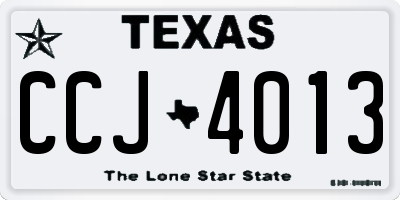 TX license plate CCJ4013