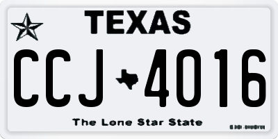 TX license plate CCJ4016
