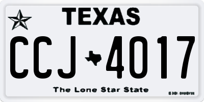 TX license plate CCJ4017