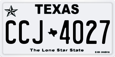 TX license plate CCJ4027