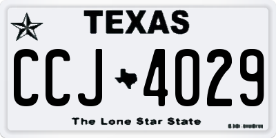 TX license plate CCJ4029