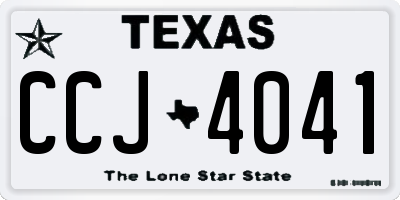 TX license plate CCJ4041