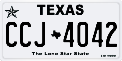 TX license plate CCJ4042