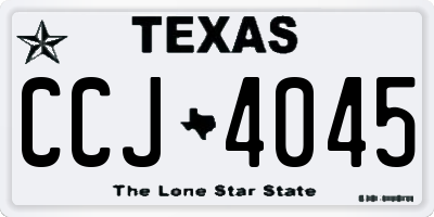 TX license plate CCJ4045