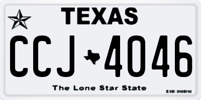 TX license plate CCJ4046