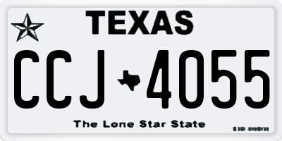 TX license plate CCJ4055