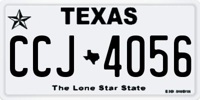 TX license plate CCJ4056