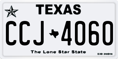 TX license plate CCJ4060