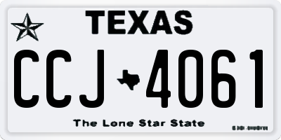 TX license plate CCJ4061