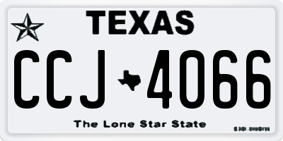 TX license plate CCJ4066