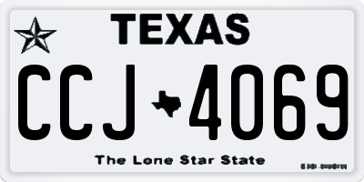 TX license plate CCJ4069