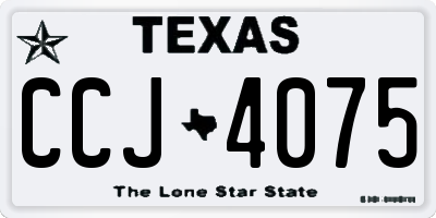 TX license plate CCJ4075