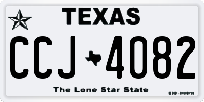 TX license plate CCJ4082
