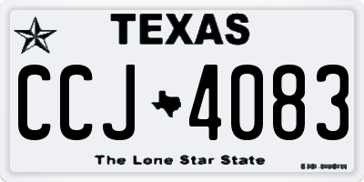 TX license plate CCJ4083