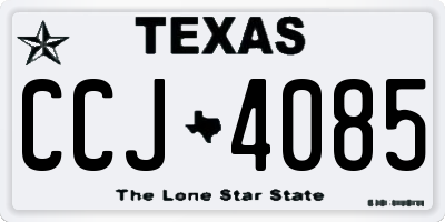 TX license plate CCJ4085