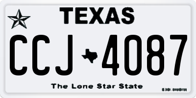 TX license plate CCJ4087