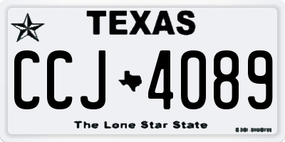 TX license plate CCJ4089