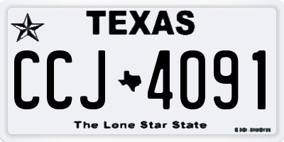 TX license plate CCJ4091