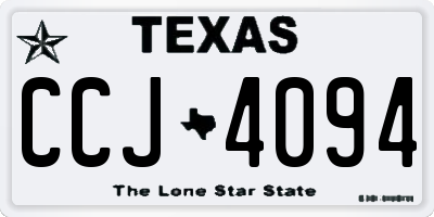TX license plate CCJ4094