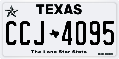 TX license plate CCJ4095