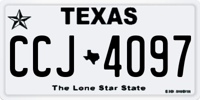 TX license plate CCJ4097