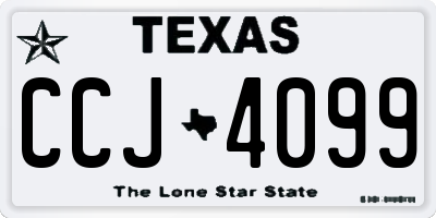 TX license plate CCJ4099