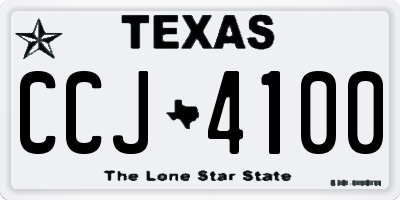 TX license plate CCJ4100