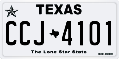 TX license plate CCJ4101