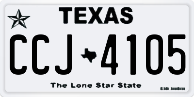 TX license plate CCJ4105