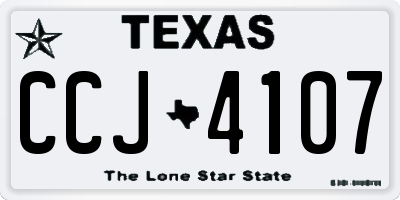 TX license plate CCJ4107