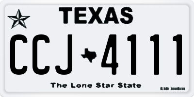 TX license plate CCJ4111