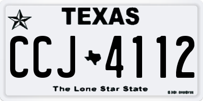TX license plate CCJ4112