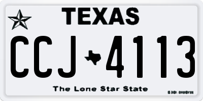 TX license plate CCJ4113