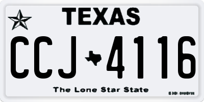 TX license plate CCJ4116