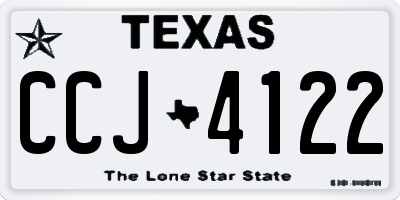 TX license plate CCJ4122
