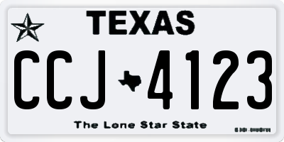 TX license plate CCJ4123