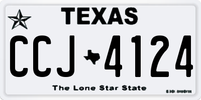 TX license plate CCJ4124