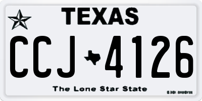 TX license plate CCJ4126