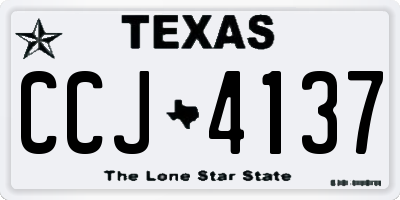 TX license plate CCJ4137