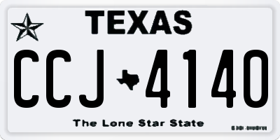 TX license plate CCJ4140