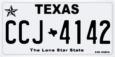 TX license plate CCJ4142