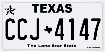TX license plate CCJ4147