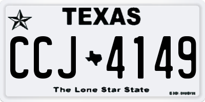 TX license plate CCJ4149