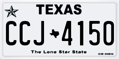 TX license plate CCJ4150