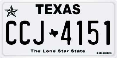 TX license plate CCJ4151