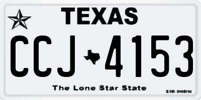 TX license plate CCJ4153