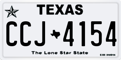 TX license plate CCJ4154