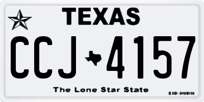 TX license plate CCJ4157